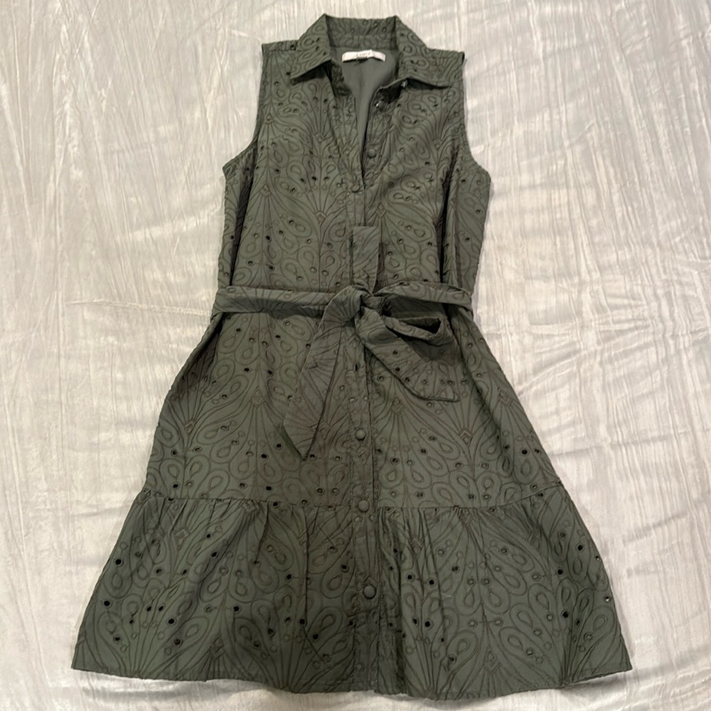 Loft Sage Sleevless Dress